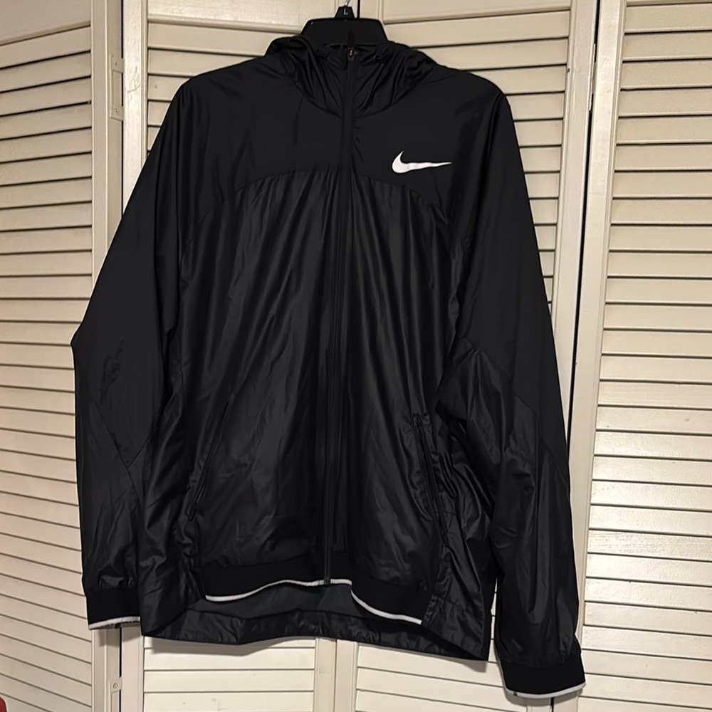 Nike Black Jacket with White Logo
